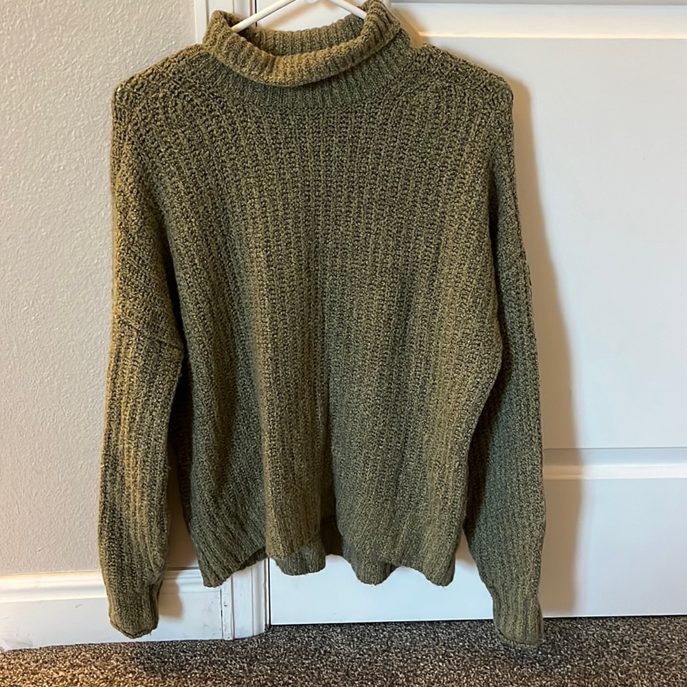 American Eagle Green Sage XS Cowl Neck Sweater